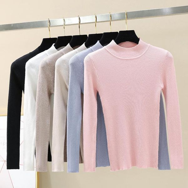 2019 autumn winter women pullovers casual long sleeve sweater high elasticity knitted lady jumper slim turtleneck sweaters, White;black
2019 autumn winter women pullovers casual long sleeve sweater high elasticity knitted lady jumper slim turtleneck sweaters, White;black