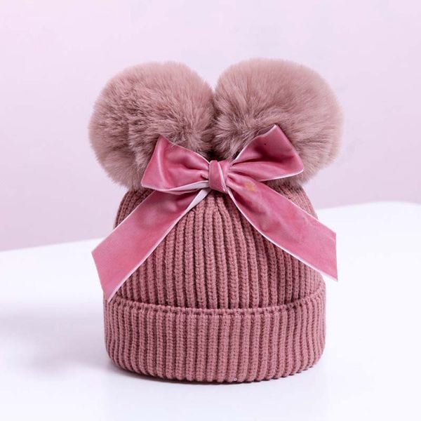cute winter baby hat double pompom bow knitted warm cap kids girls crochet thicken warmer beanie fur ball hats caps, Yellow
cute winter baby hat double pompom bow knitted warm cap kids girls crochet thicken warmer beanie fur ball hats caps, Yellow