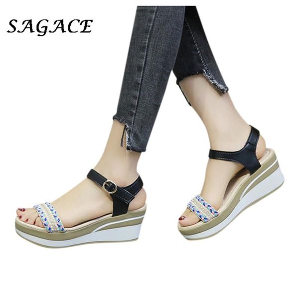 sagace shoes women leather sandals buckle open toe breathable shoes summer woman beach sandals ladies platforms wedge, Black
sagace shoes women leather sandals buckle open toe breathable shoes summer woman beach sandals ladies platforms wedge, Black