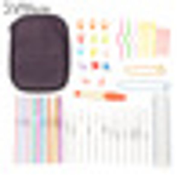 kiwarm convenient 50pcs/set colorful aluminum crochet hooks kit weave yarn knitting needles sewing tools case accessories, Black
kiwarm convenient 50pcs/set colorful aluminum crochet hooks kit weave yarn knitting needles sewing tools case accessories, Black