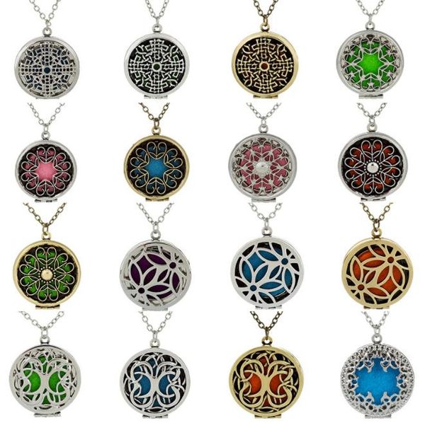 18 styles premium aromatherapy essential oil diffuser necklace locket pendanticed out chains jewelry with 24" chain and 7 pads by0213, Silver
18 styles premium aromatherapy essential oil diffuser necklace locket pendanticed out chains jewelry with 24" chain and 7 pads by0213, Silver