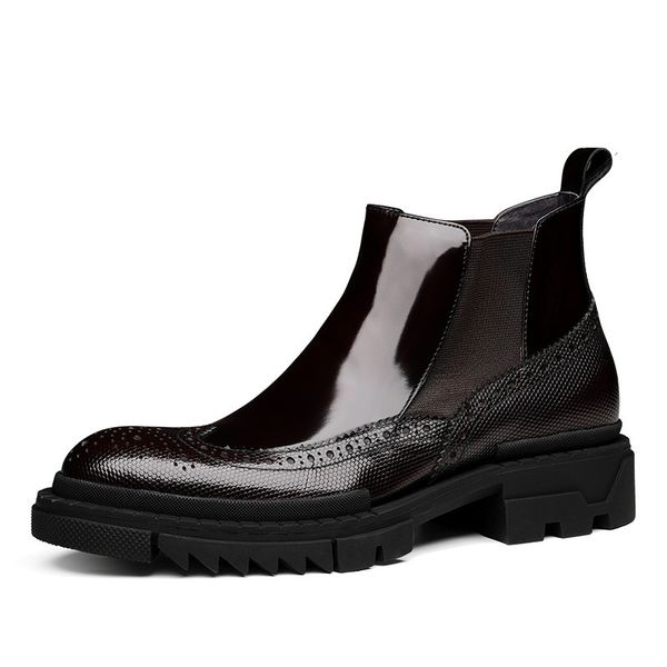 fashion black / wine red round toe platform shoes mens boots genuine leather boots male ankle boots
fashion black / wine red round toe platform shoes mens boots genuine leather boots male ankle boots