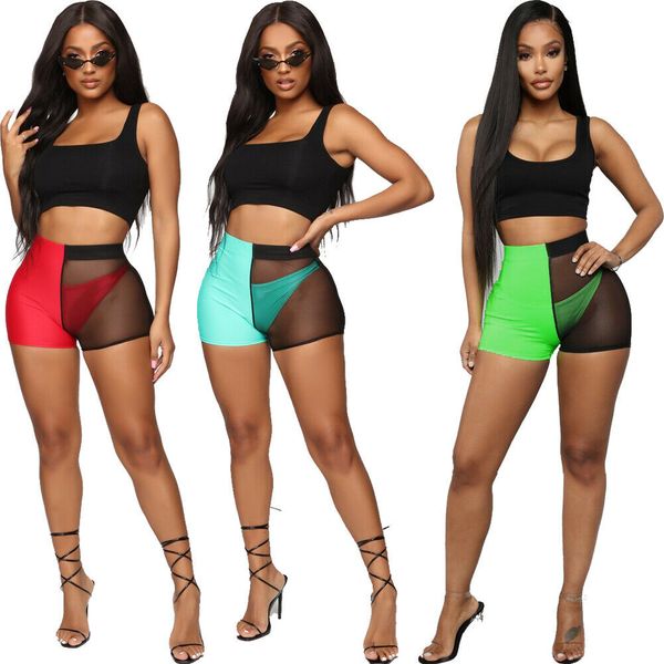 new fashion ladies mesh see through high waist full fishnet slim fit splice cycling half transparent shorts, White;black
new fashion ladies mesh see through high waist full fishnet slim fit splice cycling half transparent shorts, White;black