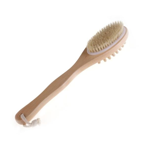 2-in-1 body brush sided natural bristles body brush scrubber long handle wooden spa shower brush bath massage brushes
2-in-1 body brush sided natural bristles body brush scrubber long handle wooden spa shower brush bath massage brushes