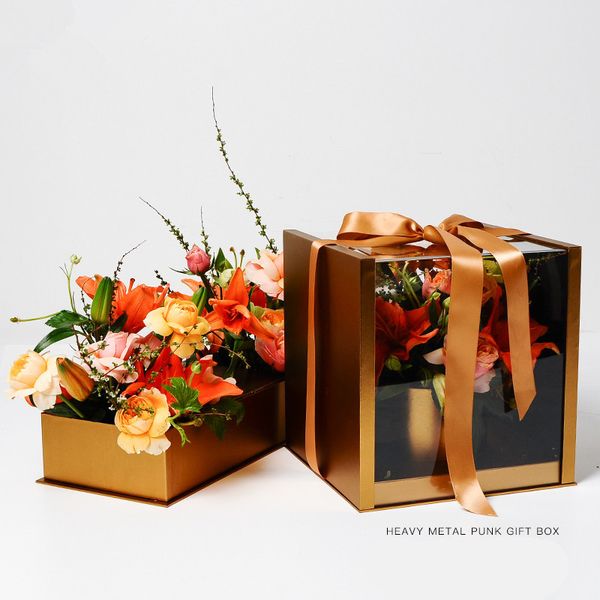 gift wrap luxury golden acrylic florist box metallic style flower bouquet surprise packaging
gift wrap luxury golden acrylic florist box metallic style flower bouquet surprise packaging