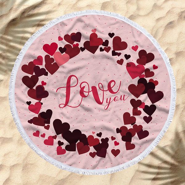 romantic love heart summer beach towel with tassel 150cm big round bath towel yoga mat blanket creative birthday gift blanket
romantic love heart summer beach towel with tassel 150cm big round bath towel yoga mat blanket creative birthday gift blanket