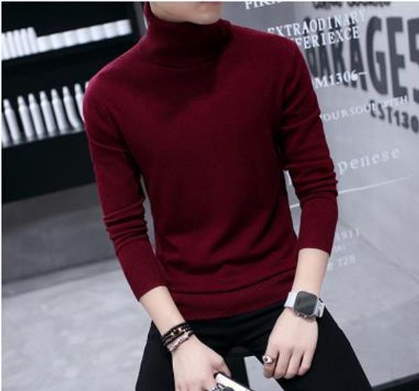 men pullovers casual turtleneck sweater autumn winter fashion style sweater solid slim fit knitwear full sleeve coat, White;black
men pullovers casual turtleneck sweater autumn winter fashion style sweater solid slim fit knitwear full sleeve coat, White;black