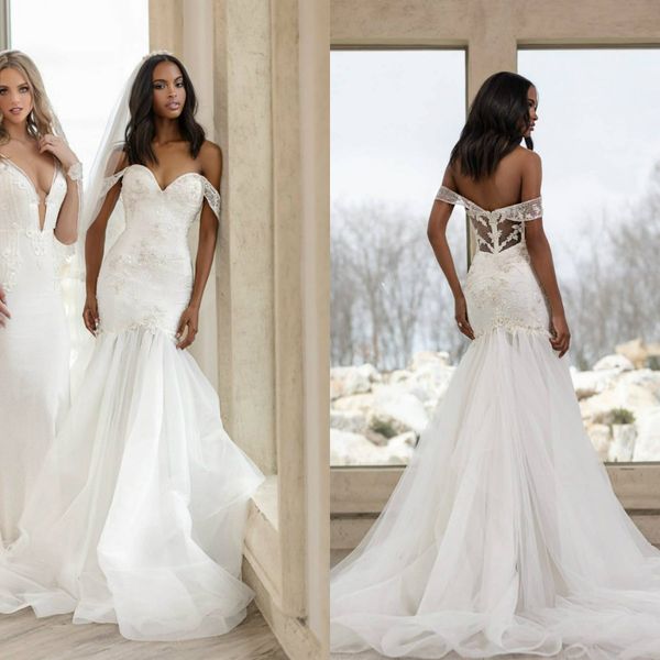 naama & anat mermaid wedding dresses off the shoulder satin appliques beads beach wedding dress sweep train country bridal gowns, White
naama & anat mermaid wedding dresses off the shoulder satin appliques beads beach wedding dress sweep train country bridal gowns, White