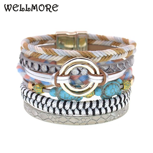 wellmore bohemia bracelets leather bracelets handmade boho for women fashion jewelry drop shipping wholesale, Golden;silver
wellmore bohemia bracelets leather bracelets handmade boho for women fashion jewelry drop shipping wholesale, Golden;silver