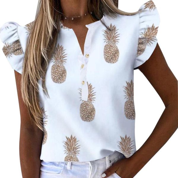 littlerassa print v neck ruffle blouse shirt women summer butterfly sleeve casual shirts elegant button office lady blouse top, White
littlerassa print v neck ruffle blouse shirt women summer butterfly sleeve casual shirts elegant button office lady blouse top, White