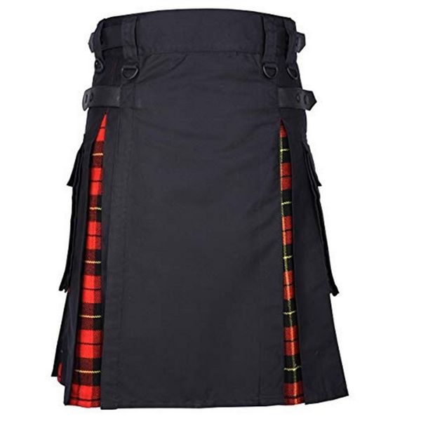 heflashor scottish mens kilt traditional plaid belt pleated bilateral chain brown gothic punk scottish tartan trousers skirt new, White;black
heflashor scottish mens kilt traditional plaid belt pleated bilateral chain brown gothic punk scottish tartan trousers skirt new, White;black