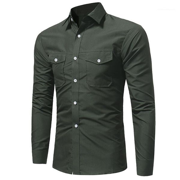 pockets single breasted long sleeved t shirts mens 19ss spring designer casual shirts, White;black
pockets single breasted long sleeved t shirts mens 19ss spring designer casual shirts, White;black