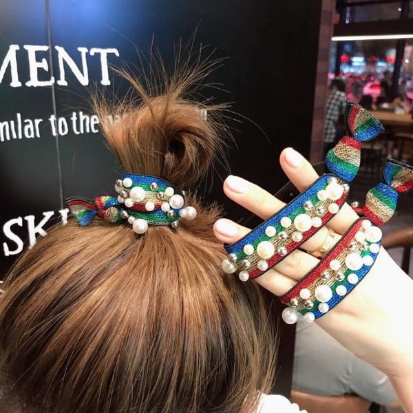 6 pieces hair band bracelets dual purpose for tying hair imitation pearl hairband meatball headband south korea online celebrity, Brown
6 pieces hair band bracelets dual purpose for tying hair imitation pearl hairband meatball headband south korea online celebrity, Brown