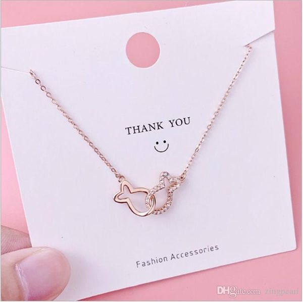 925 sterling silver double kissing fish clavicle pendant necklaces mori light luxury female wearing necklace choker
925 sterling silver double kissing fish clavicle pendant necklaces mori light luxury female wearing necklace choker