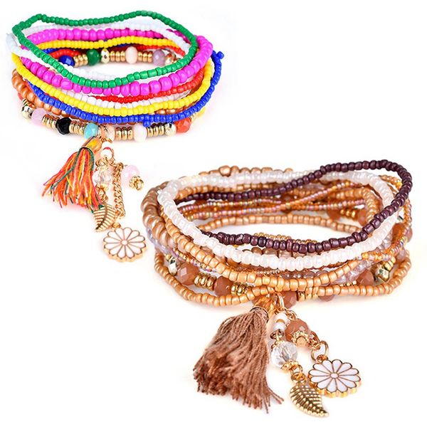 8pcs/set bohemian style charm beads bracelets for women ethnic boho tassel multilayer simulated pearl bracelet wristband jewelry, Black
8pcs/set bohemian style charm beads bracelets for women ethnic boho tassel multilayer simulated pearl bracelet wristband jewelry, Black