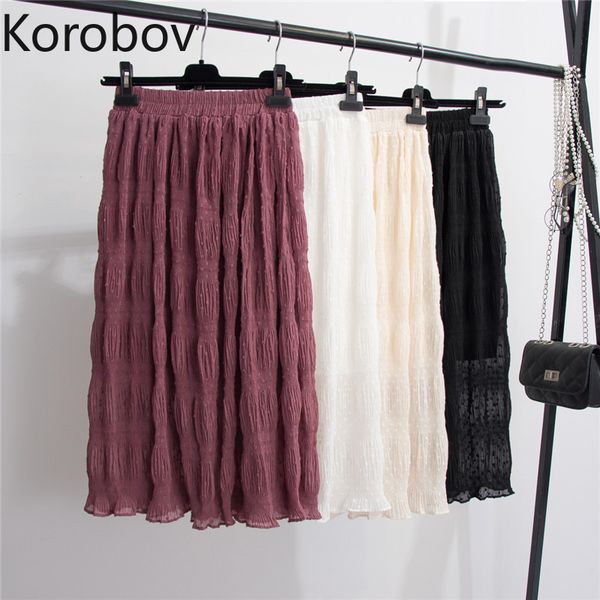 korobov korean holiday beach style solid skirt women high waist hip pleat jupe femme slim casual faldas mujer summer 2020 new, Black
korobov korean holiday beach style solid skirt women high waist hip pleat jupe femme slim casual faldas mujer summer 2020 new, Black
