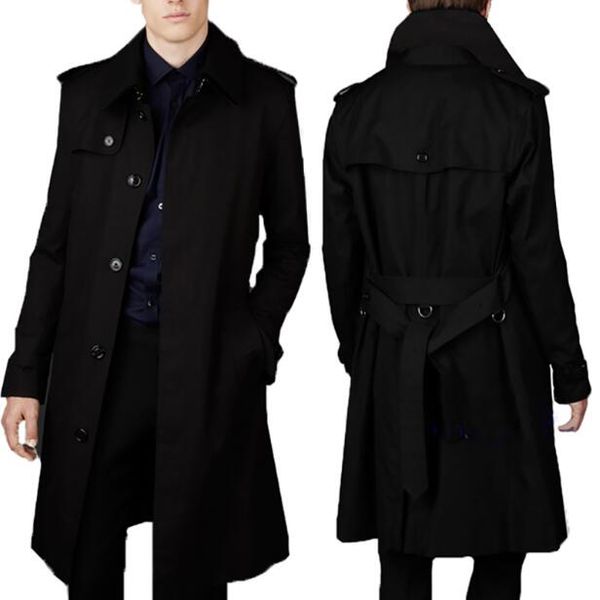 2019 new business casual single-breasted slim men's windbreaker long coat british wind, Tan;black
2019 new business casual single-breasted slim men's windbreaker long coat british wind, Tan;black