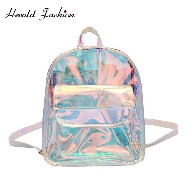 herald fashion women transparent backpack quality pvc cool mini clear bag student harajuku school bag holographic small backpack
herald fashion women transparent backpack quality pvc cool mini clear bag student harajuku school bag holographic small backpack