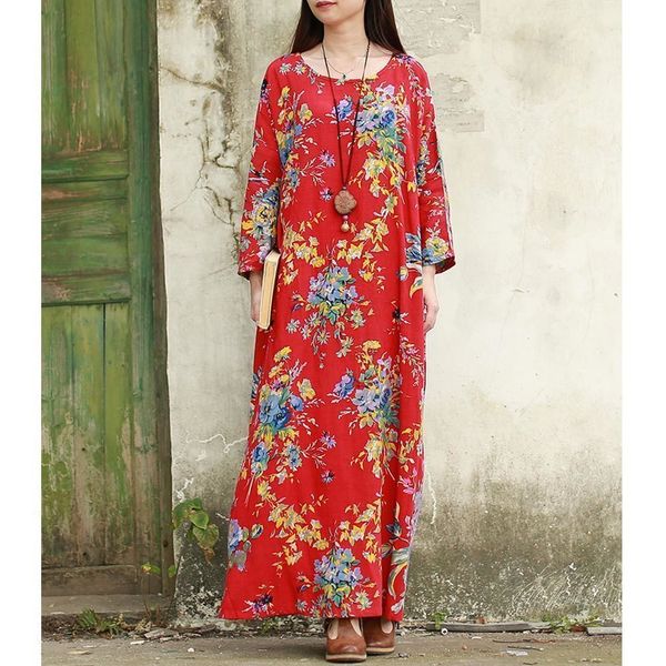 woman clothes womens dresses 2019 new vintage women floral dress plus size long o neck cotton maxi dresses linen loose robe vestidos, Black;gray
woman clothes womens dresses 2019 new vintage women floral dress plus size long o neck cotton maxi dresses linen loose robe vestidos, Black;gray
