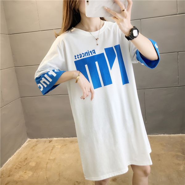 2020blue black white t shirt dress women short sleeves cotton summer letter print mini dress loose o neck harajuku summer, Black;gray
2020blue black white t shirt dress women short sleeves cotton summer letter print mini dress loose o neck harajuku summer, Black;gray