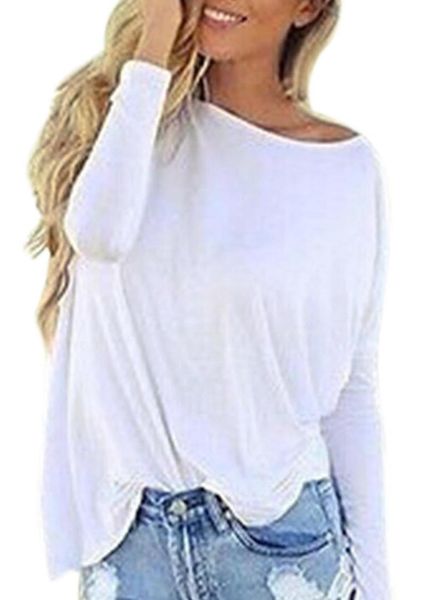 1 женских женский сыпучий круглый neck1long рукав повседневного белая новый, White
1 женских женский сыпучий круглый neck1long рукав повседневного белая новый, White