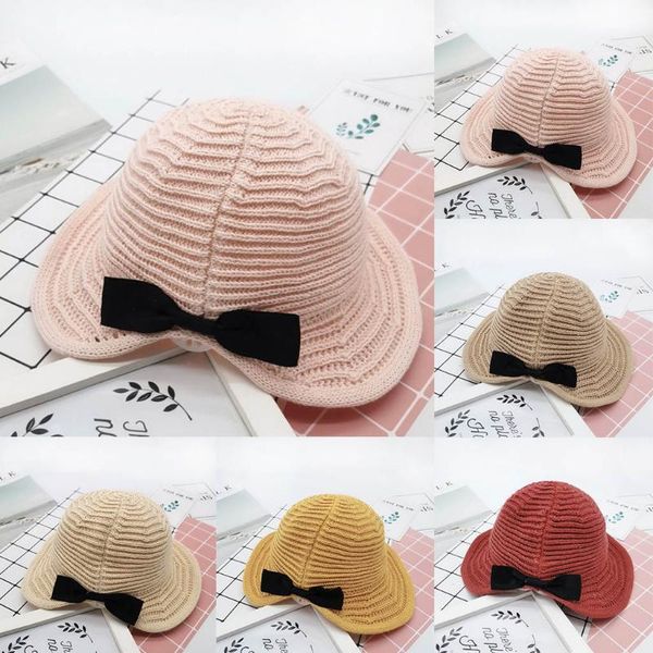 kids summer straw hat bow bucket beach sun protection hat for girls boys, Yellow
kids summer straw hat bow bucket beach sun protection hat for girls boys, Yellow