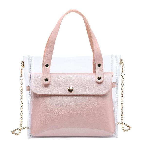 2pcs/set transparent solid color pvc pu leather shoulder messenger handbags women clutch chain jelly crossbody handle bags
2pcs/set transparent solid color pvc pu leather shoulder messenger handbags women clutch chain jelly crossbody handle bags