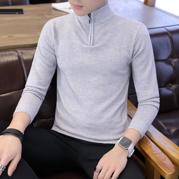 2018 autumn winter men sweater men's pullovers warm thin knitwear zipper men turtleneck sweater casual male brand clothing, White;black
2018 autumn winter men sweater men's pullovers warm thin knitwear zipper men turtleneck sweater casual male brand clothing, White;black
