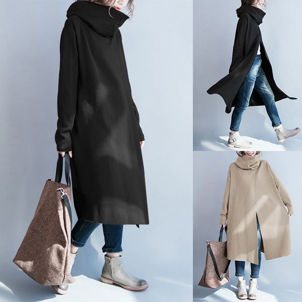 2019 zanzea women turtleneck coats solid side pockets jackets casual pullovers long sleeve overcoats autumn pull femme outwear 7, Black;brown
2019 zanzea women turtleneck coats solid side pockets jackets casual pullovers long sleeve overcoats autumn pull femme outwear 7, Black;brown