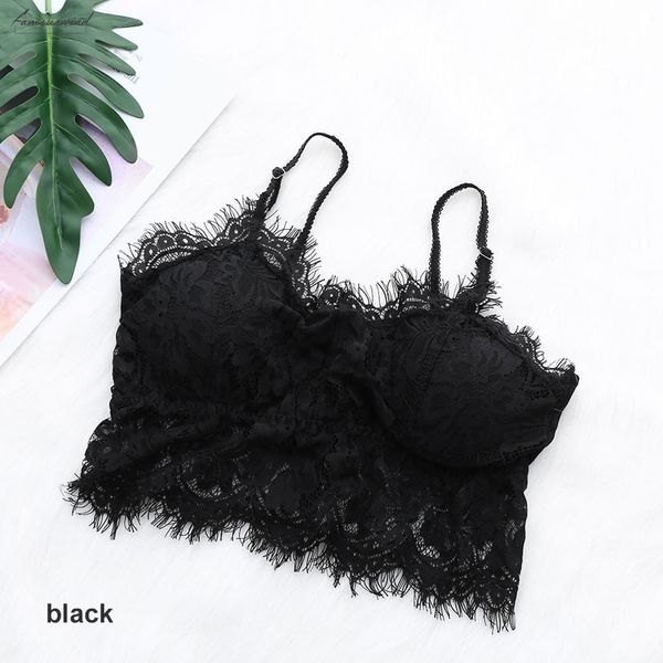 bra summer women lace floral hollow out solid vest crochet tank bralette padded bralet bustier crop top, Red;black
bra summer women lace floral hollow out solid vest crochet tank bralette padded bralet bustier crop top, Red;black