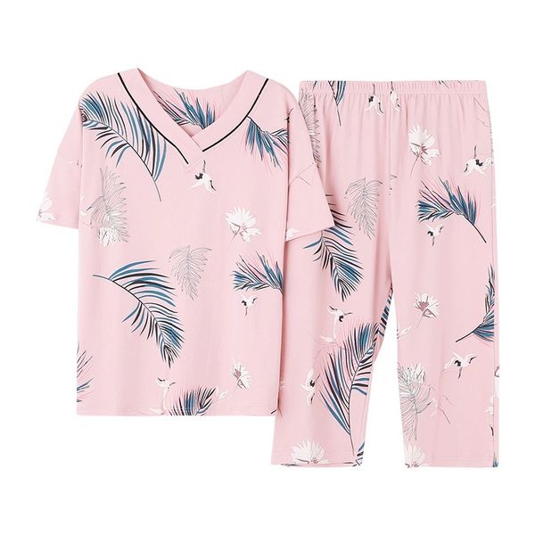 summer women 100% modal cotton short sleeve pajama sets floral pyjamas sleepwear two piece set female homewear loungewear, Black;red
summer women 100% modal cotton short sleeve pajama sets floral pyjamas sleepwear two piece set female homewear loungewear, Black;red