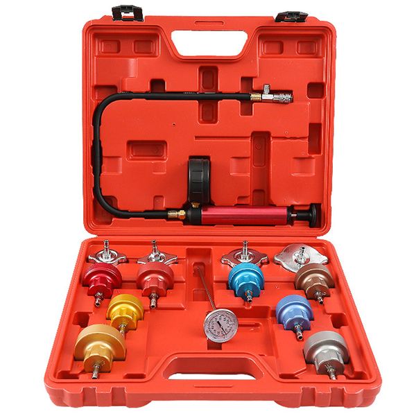 14pcs automotive radiator pressure tester kit auto cooling system coolant vacuum purge car leak detector tool
14pcs automotive radiator pressure tester kit auto cooling system coolant vacuum purge car leak detector tool