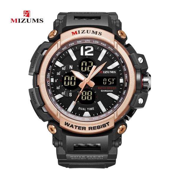 mizums brand men's watch double display pointer digital led electronic quartz watch men's sports hours relogios wrist, Slivery;brown
mizums brand men's watch double display pointer digital led electronic quartz watch men's sports hours relogios wrist, Slivery;brown