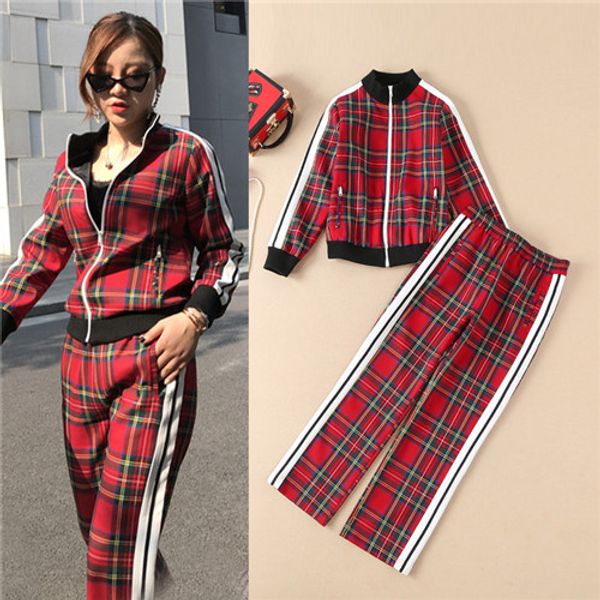 autumn winter new arrival baseball jacket long pants 2 pcs sets red place ribbon zip up coats elastic waist pants sport suits xl, Gray
autumn winter new arrival baseball jacket long pants 2 pcs sets red place ribbon zip up coats elastic waist pants sport suits xl, Gray