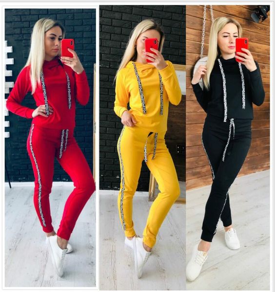 2019 spring autumn men's tracksuit men sport suit men sweatshirt and pant suit hoodie and pant set sweatsuit, White