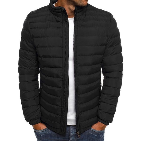 mens solid warm parka autumn winter trench waterproof zipper pocket stand collar male striped parkas, Black
mens solid warm parka autumn winter trench waterproof zipper pocket stand collar male striped parkas, Black