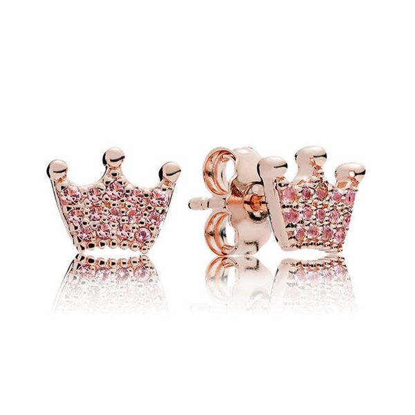 100% s925 sterling silver women diy jewelry lady earrings girl gift pink enchanted crowns pan stud earrings rose & clear cz, Golden;silver
100% s925 sterling silver women diy jewelry lady earrings girl gift pink enchanted crowns pan stud earrings rose & clear cz, Golden;silver