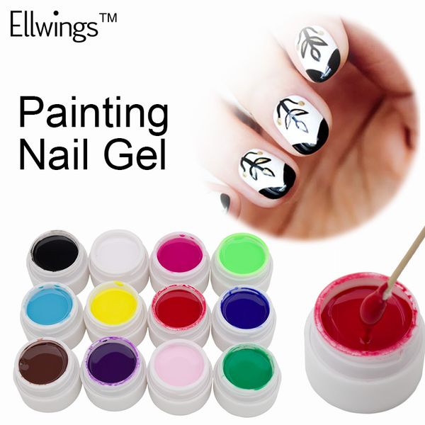 ellwings 8ml glitter painting nail gel polish semi permanent nail art design glue 12 colors drawing gel varnish
ellwings 8ml glitter painting nail gel polish semi permanent nail art design glue 12 colors drawing gel varnish