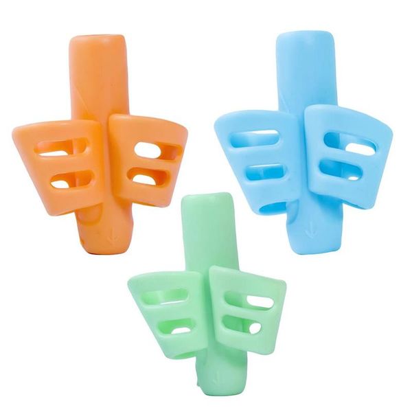3pc/set school supplies pencil holder tools silicone two finger ergonomic posture correction tools pencil grip writing aid grip, Black;red
3pc/set school supplies pencil holder tools silicone two finger ergonomic posture correction tools pencil grip writing aid grip, Black;red
