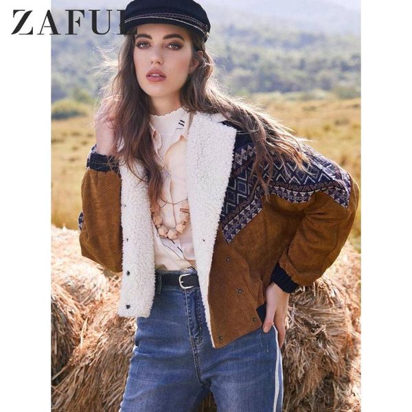 zaful women corduroy jacket coats winter thick warm outwear double breasted print faux shearling panel jacket 5 colors, Black;brown
zaful women corduroy jacket coats winter thick warm outwear double breasted print faux shearling panel jacket 5 colors, Black;brown