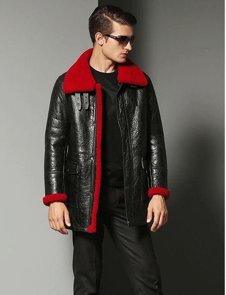 2019 new genuine leather men's fur one long leather jacket thick warm original fur coat sheepskin mens lether jacket, Black
2019 new genuine leather men's fur one long leather jacket thick warm original fur coat sheepskin mens lether jacket, Black
