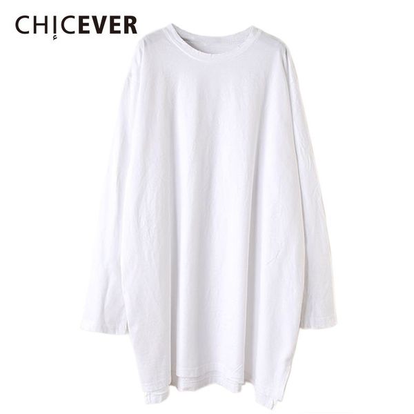 chicever spring autumn white female t-shirts for women o neck long sleeve loose oversize women's t-shirt fashion tide
chicever spring autumn white female t-shirts for women o neck long sleeve loose oversize women's t-shirt fashion tide