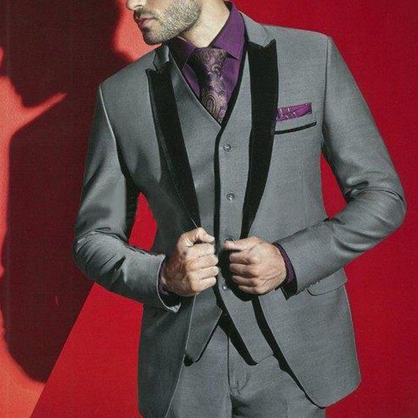 grey slim fit groomsmen suit 3 pieces formal suit mens wedding suits custom made wedding tuxedos groom suits for wedding jacket+pants+vest, Black;gray
grey slim fit groomsmen suit 3 pieces formal suit mens wedding suits custom made wedding tuxedos groom suits for wedding jacket+pants+vest, Black;gray