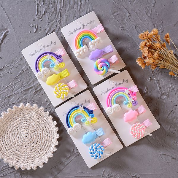 cute girl cloud lollipop rainbow hairpins cartoon 3pcs/set bobby pin hair clips for girls children headband kids accessories, Slivery;white
cute girl cloud lollipop rainbow hairpins cartoon 3pcs/set bobby pin hair clips for girls children headband kids accessories, Slivery;white