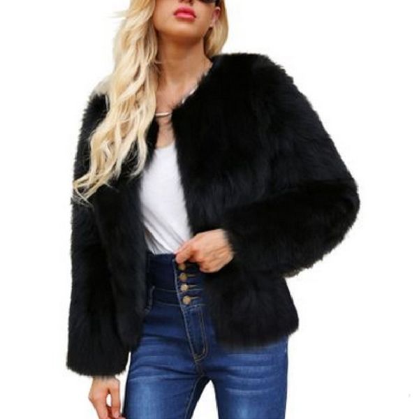 fashion women's faux fur coat long sleeve casual o-neck outwear winter autumn hairy overcoats thick warm fur manteau solid black
fashion women's faux fur coat long sleeve casual o-neck outwear winter autumn hairy overcoats thick warm fur manteau solid black