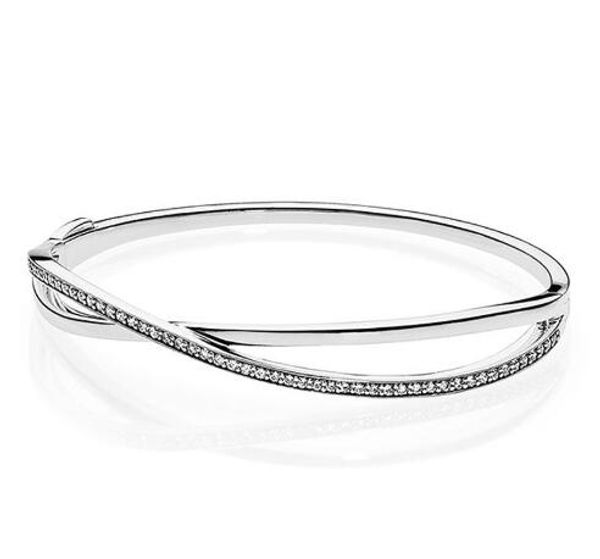 original 925 sterling silver quality galaxy entwined with cubic zirconia bangle bracelet fit bead charm diy fashion jewelry, Black
original 925 sterling silver quality galaxy entwined with cubic zirconia bangle bracelet fit bead charm diy fashion jewelry, Black
