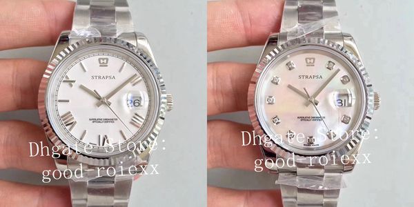 new automatic cal.3235 watch mens white roman dial stainless steel basel men crystal chronometer calendar eta n factory date watches, Slivery;brown
new automatic cal.3235 watch mens white roman dial stainless steel basel men crystal chronometer calendar eta n factory date watches, Slivery;brown