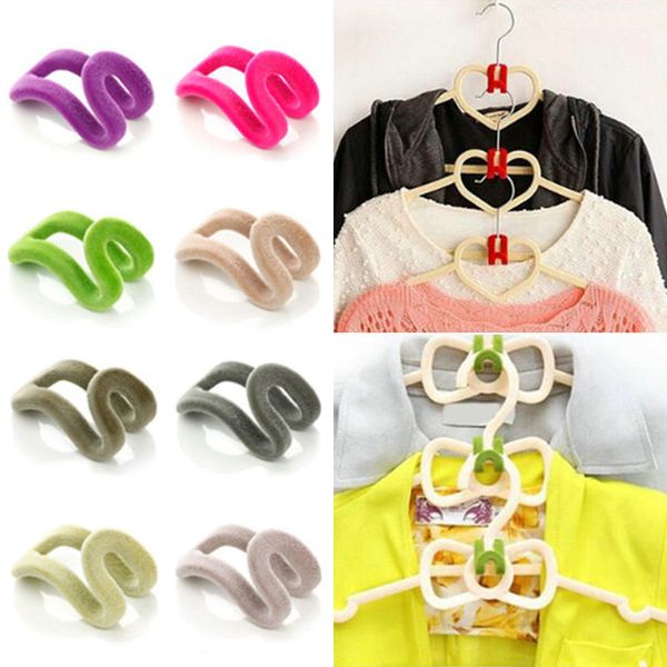10 pcs mini flocking clothes hanger easy hook closet organizer home supplies mu