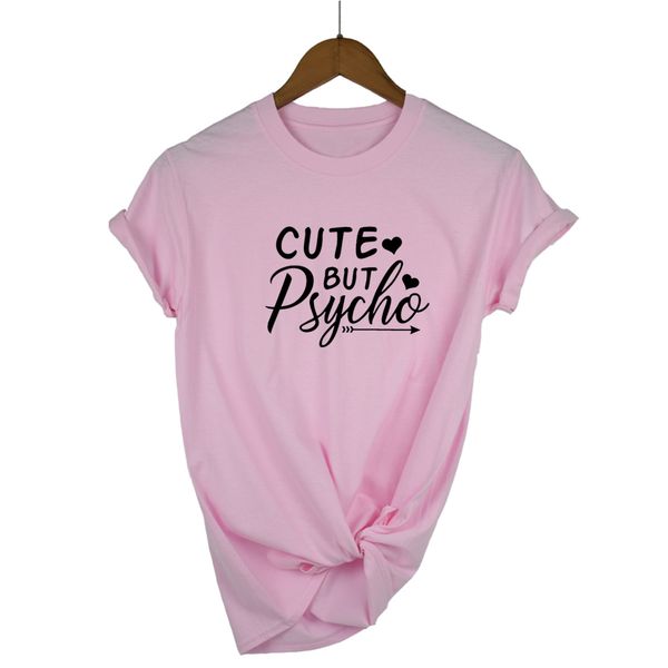cute but psycho letter print t shirt women short sleeve o neck loose tshirt 2020 summer women tee shirt camisetas mujer, White
cute but psycho letter print t shirt women short sleeve o neck loose tshirt 2020 summer women tee shirt camisetas mujer, White