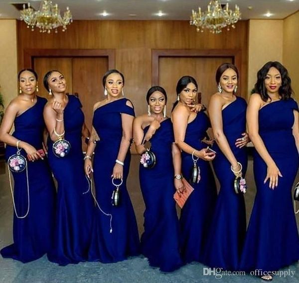 royal blue one shoulder long bridesmaid dresses ruffles satin mermaid bridesmaid gowns for wedding african women formal party dress, White;pink
royal blue one shoulder long bridesmaid dresses ruffles satin mermaid bridesmaid gowns for wedding african women formal party dress, White;pink